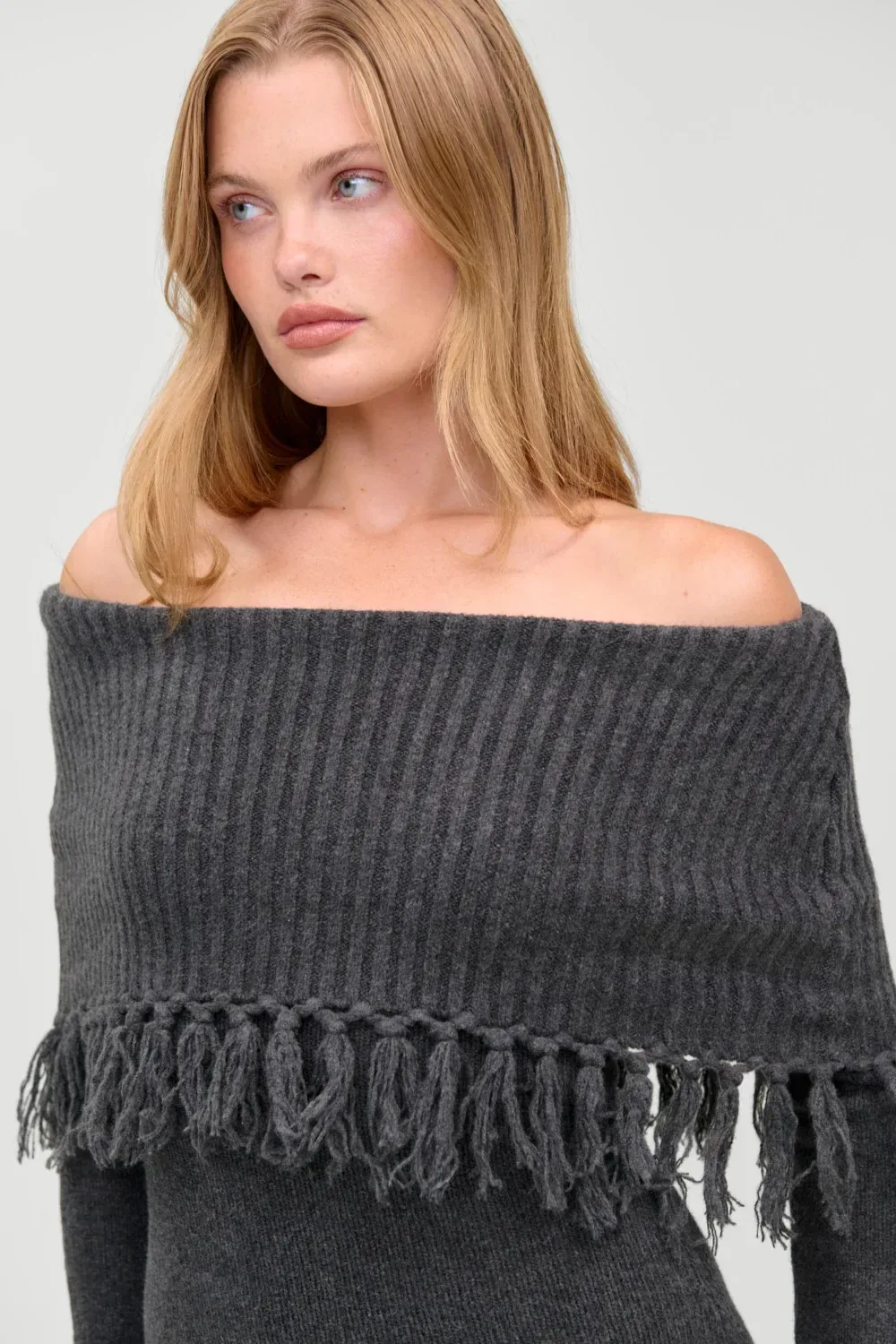 Jane Sweater Mini Dress – Winter Skies