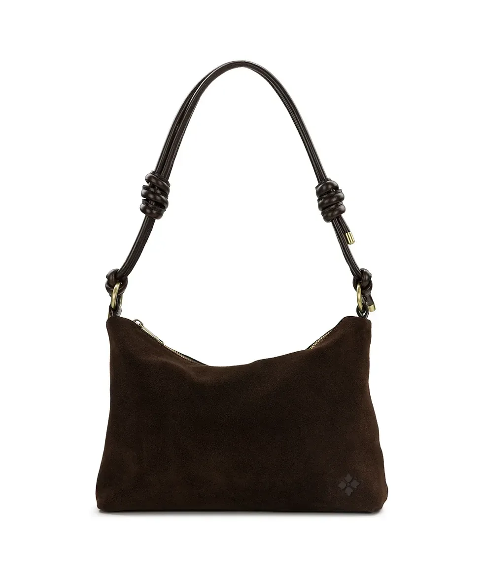 Irma Shoulder Bag – Suede Leather – Chocolate