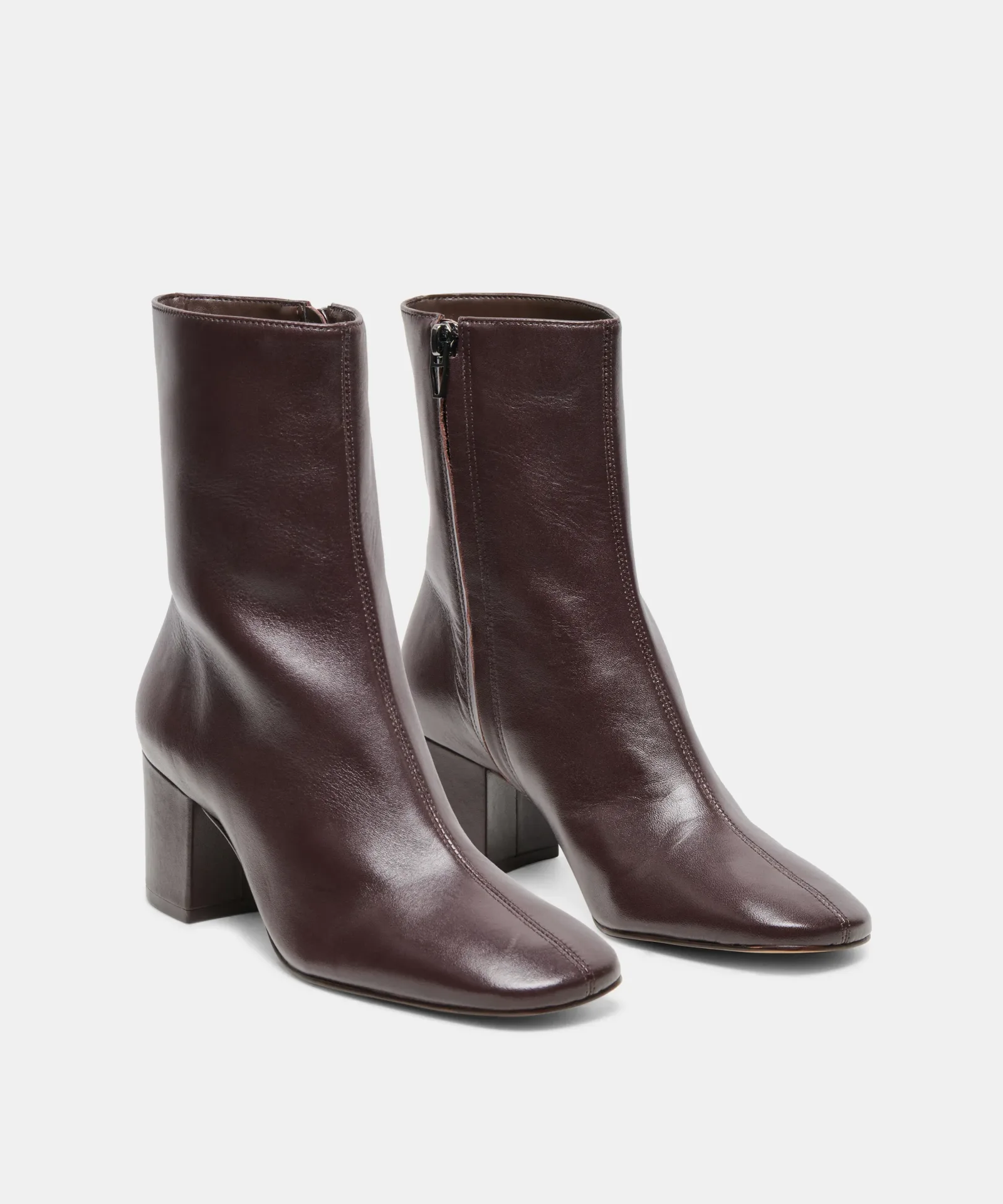 Feya Booties Black Cherry Leather