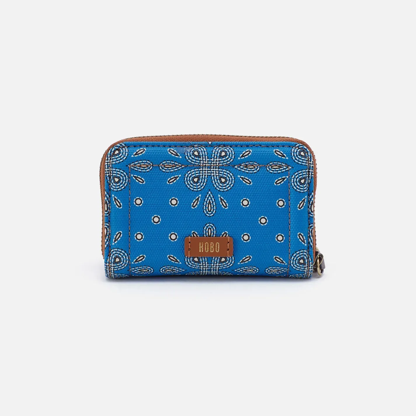 Soma Small Wallet In Coated Canvas – Blue Journey Bandana