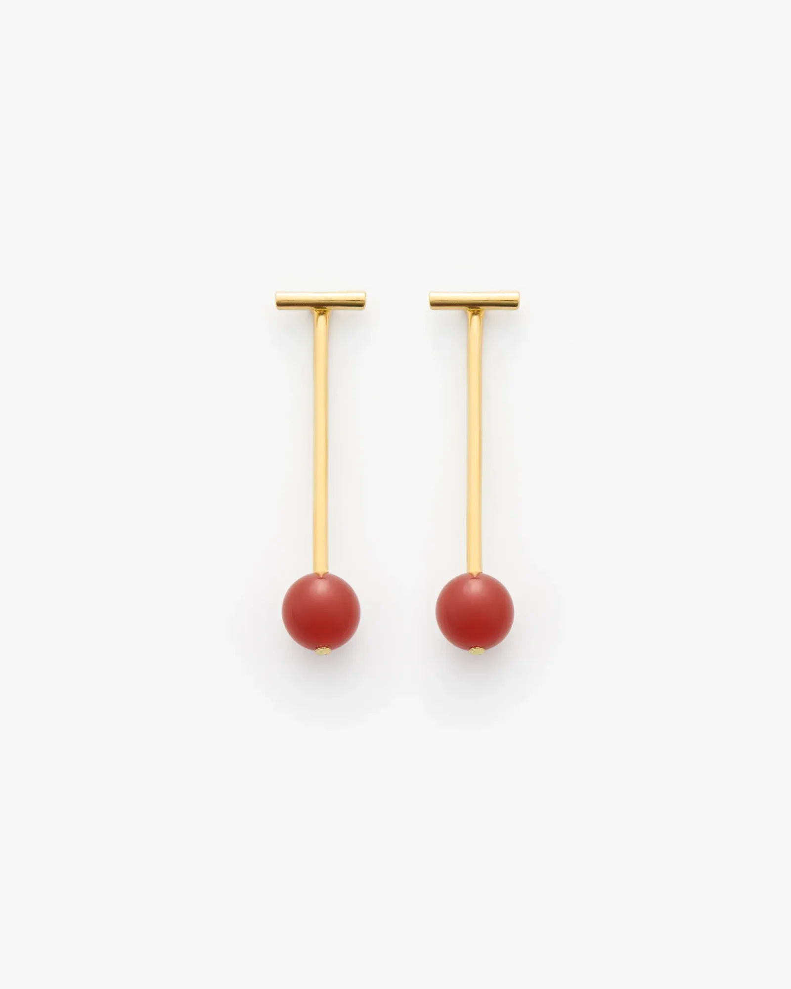 Cerise Bar Ear Jacket Earrings