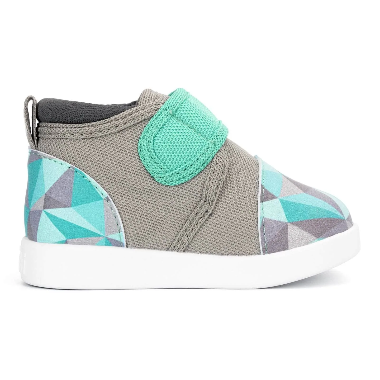 Glacial Refraction Squeakerless Toddler Shoes for Boys and Girls – Teal/Gray