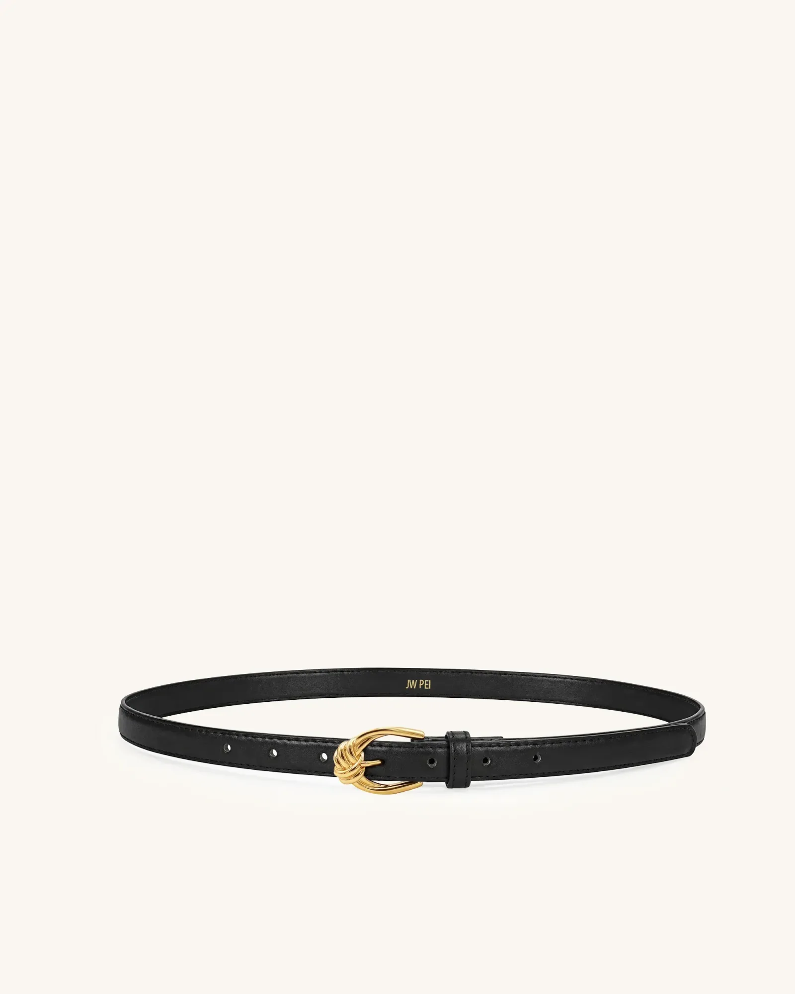 Lena Metal Rope Knot Buckle Belt – Black