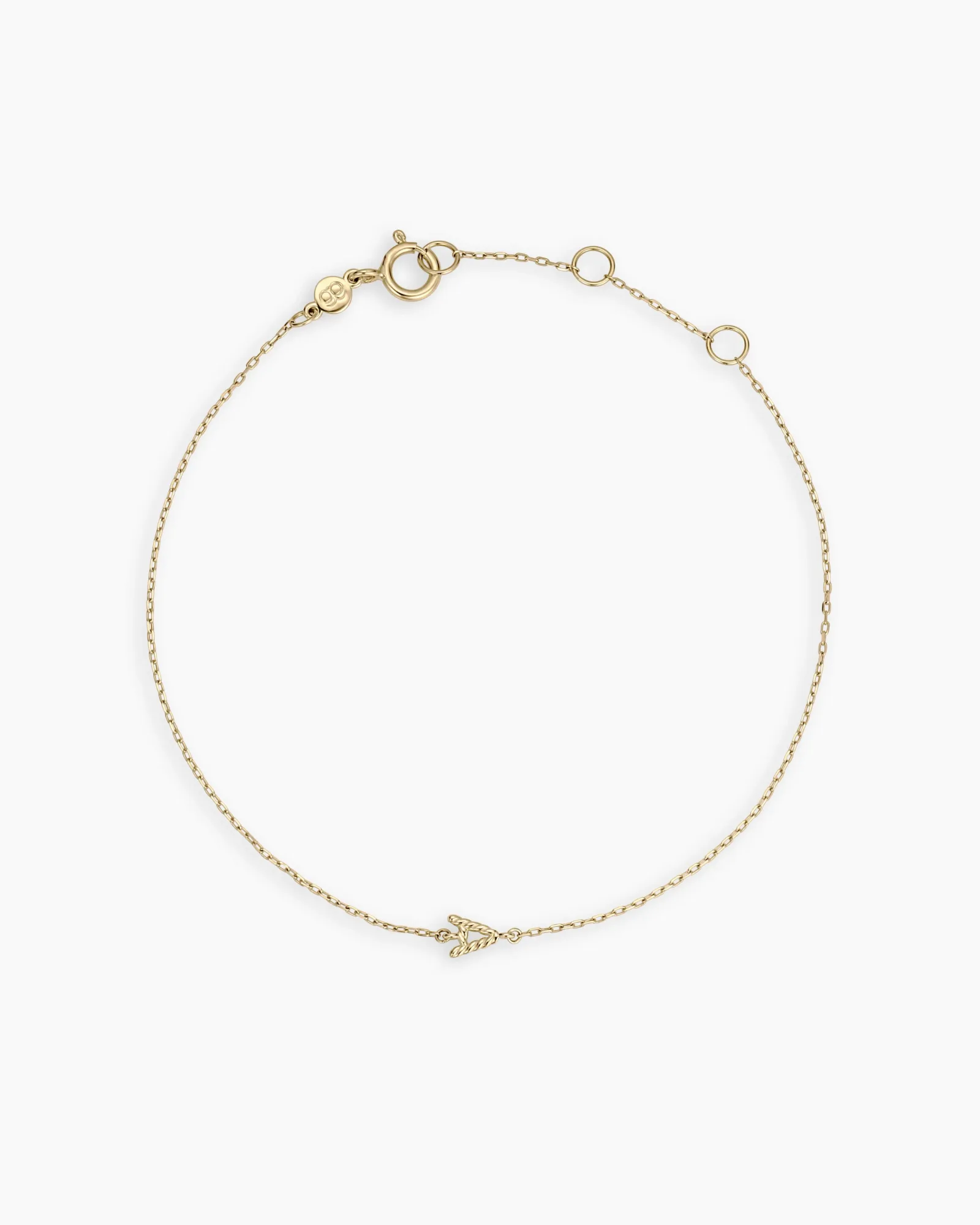 14K Gold Crew Alphabet Bracelet