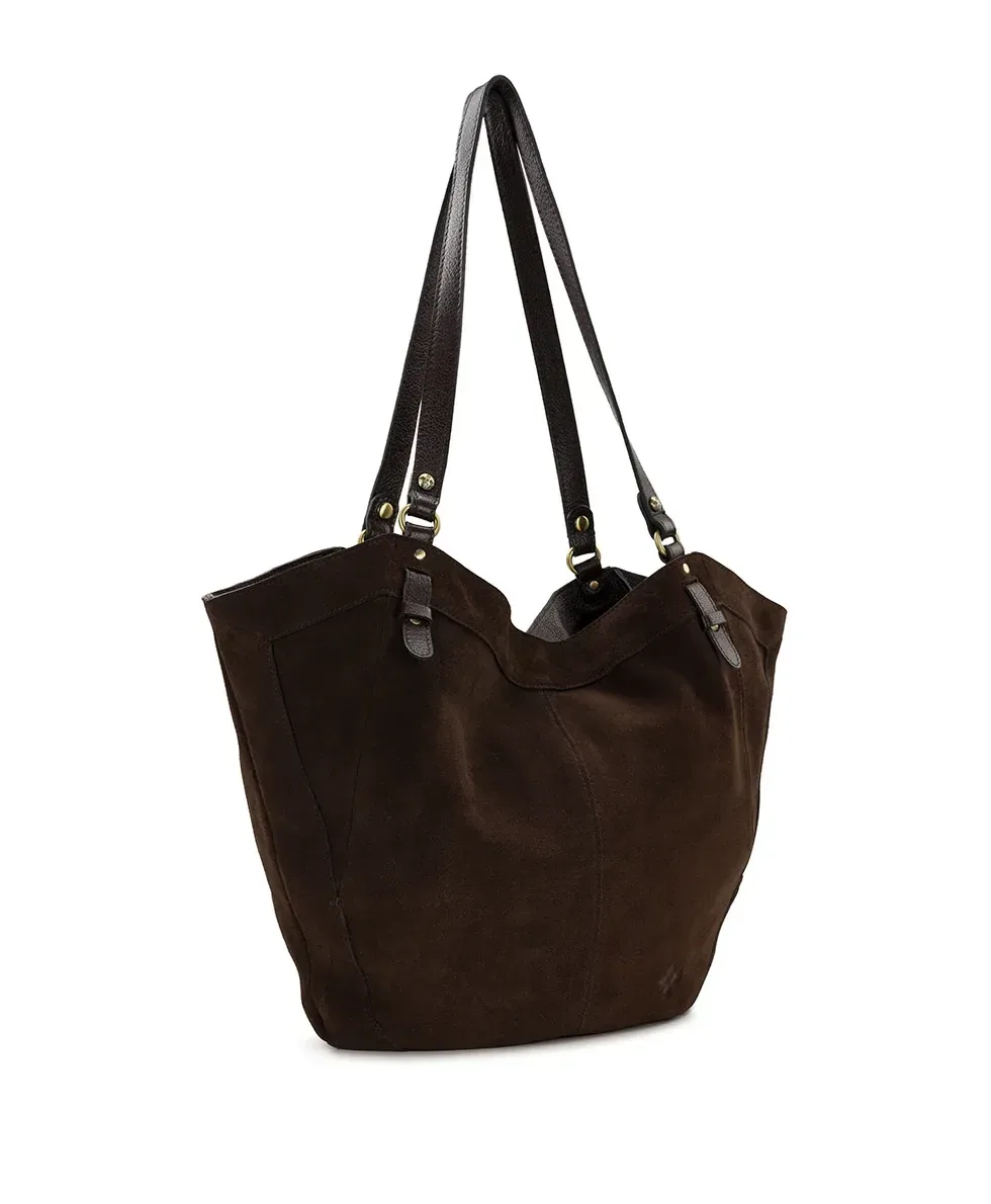Liliane Tote – Suede Leather – Chocolate