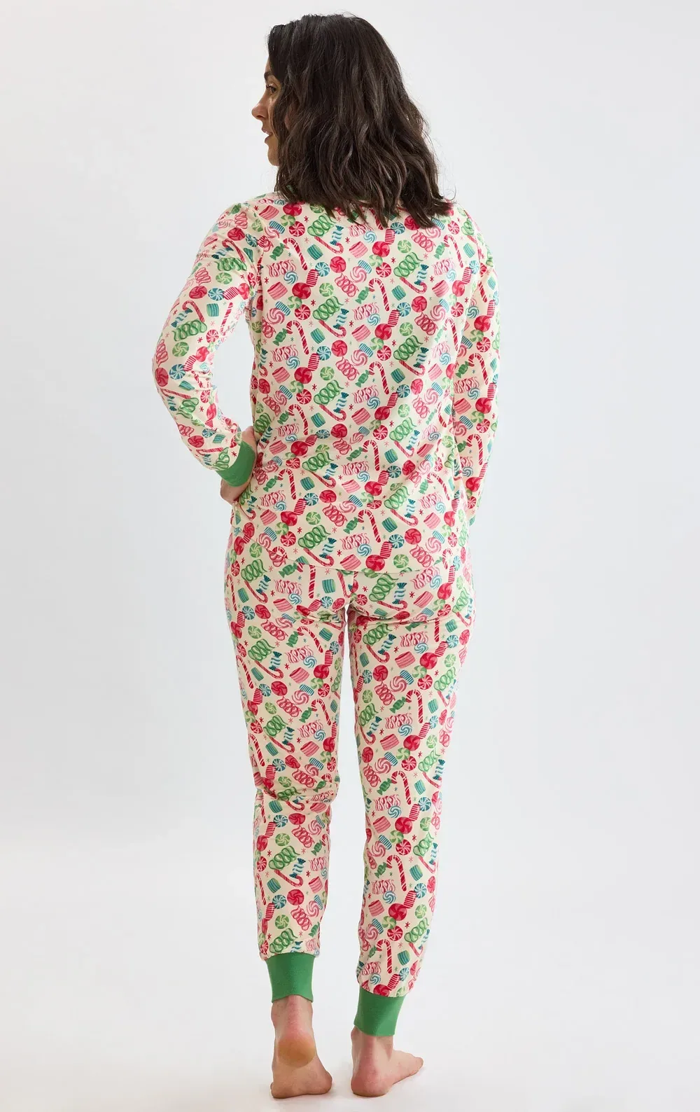 Ribbon Candy Henley Jogger Pajamas