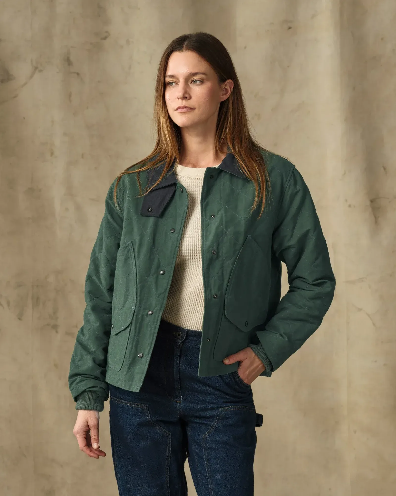 Women's Quilted Outfitter Jacket – Deep Forest