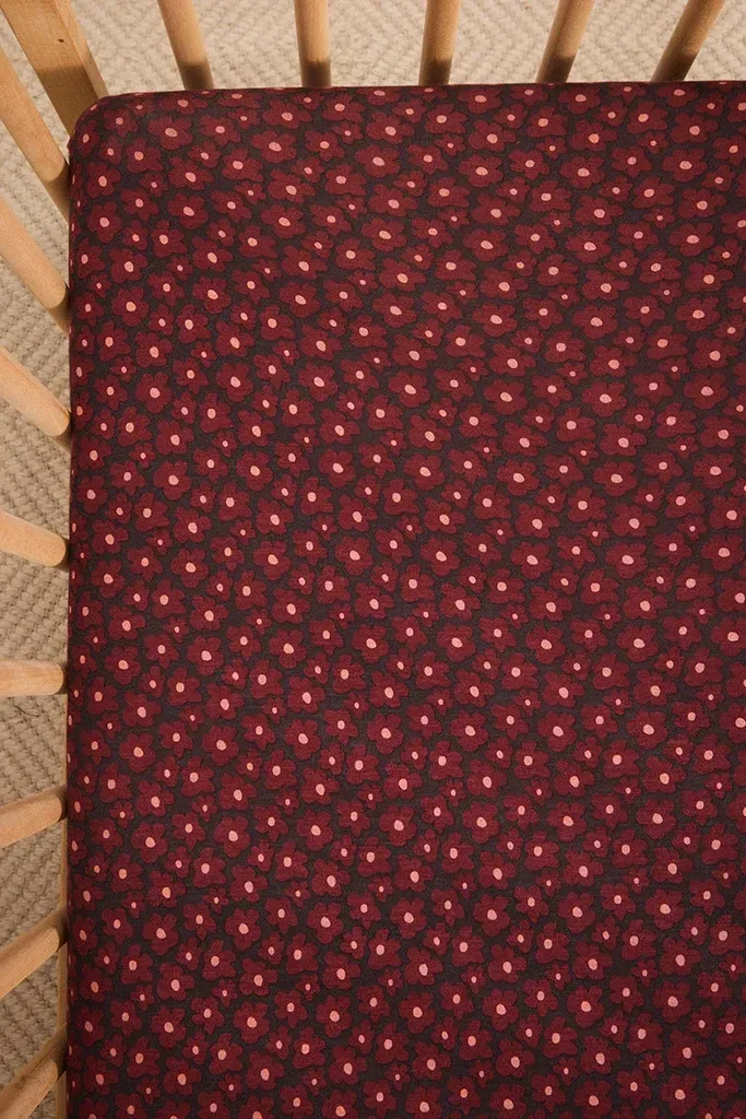 Midnight Daisy Crib Sheet