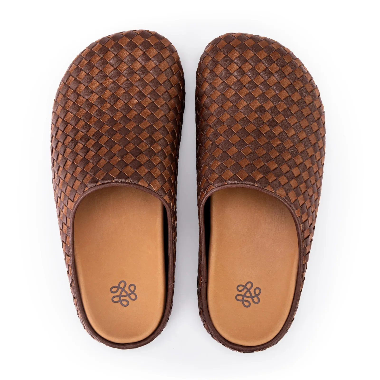Bolinas Woven Clog – Leather – Mahogany Cognac Woven