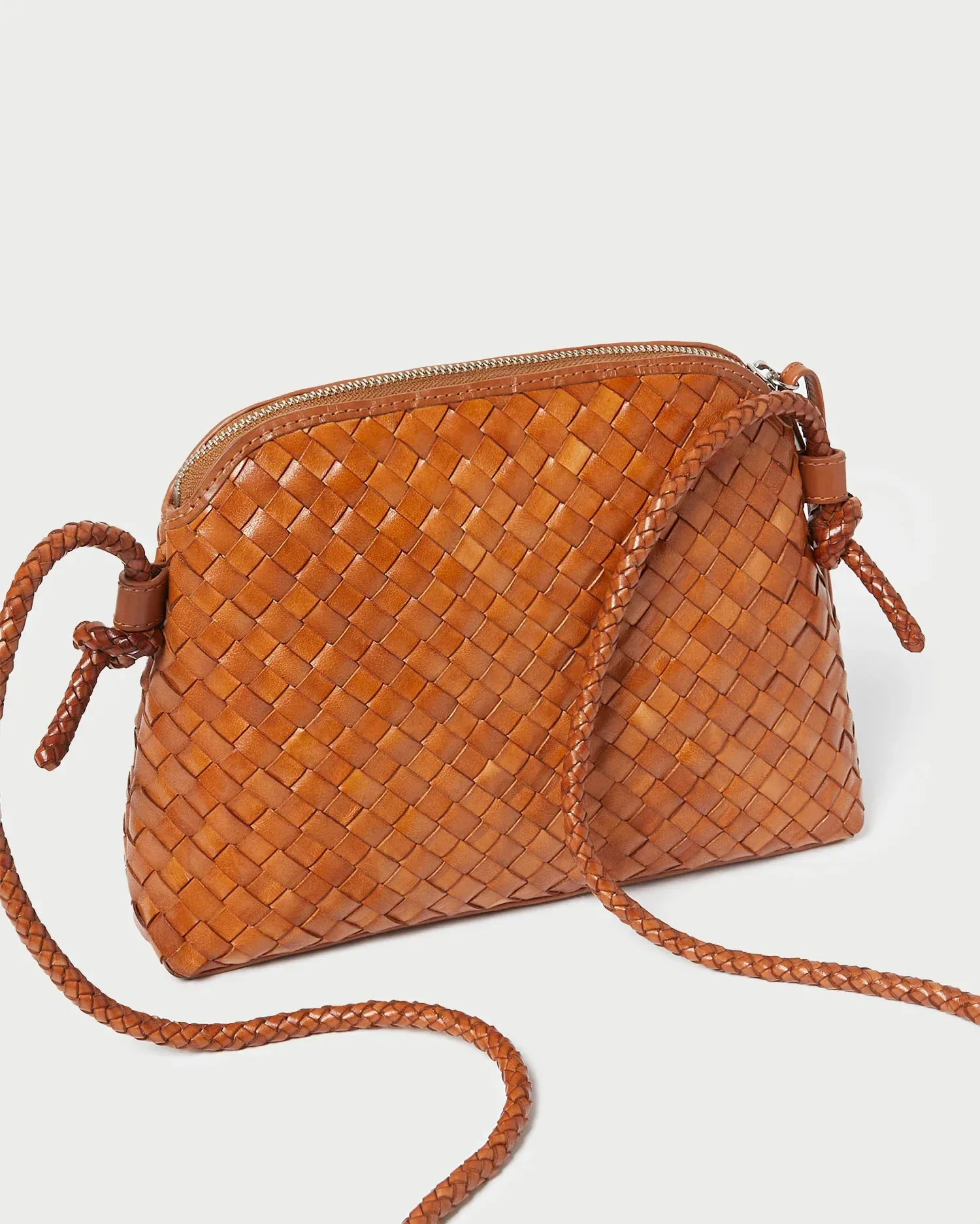 Mallory Timber Woven Leather Crossbody