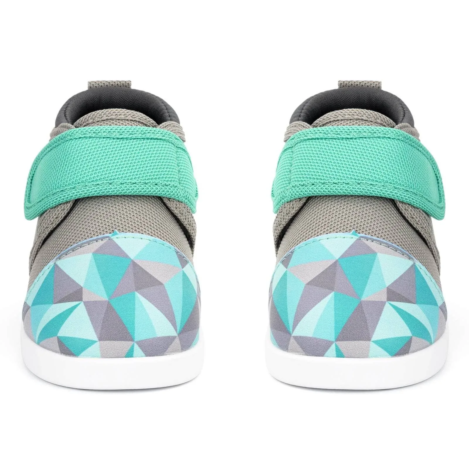 Glacial Refraction Squeakerless Toddler Shoes for Boys and Girls – Teal/Gray