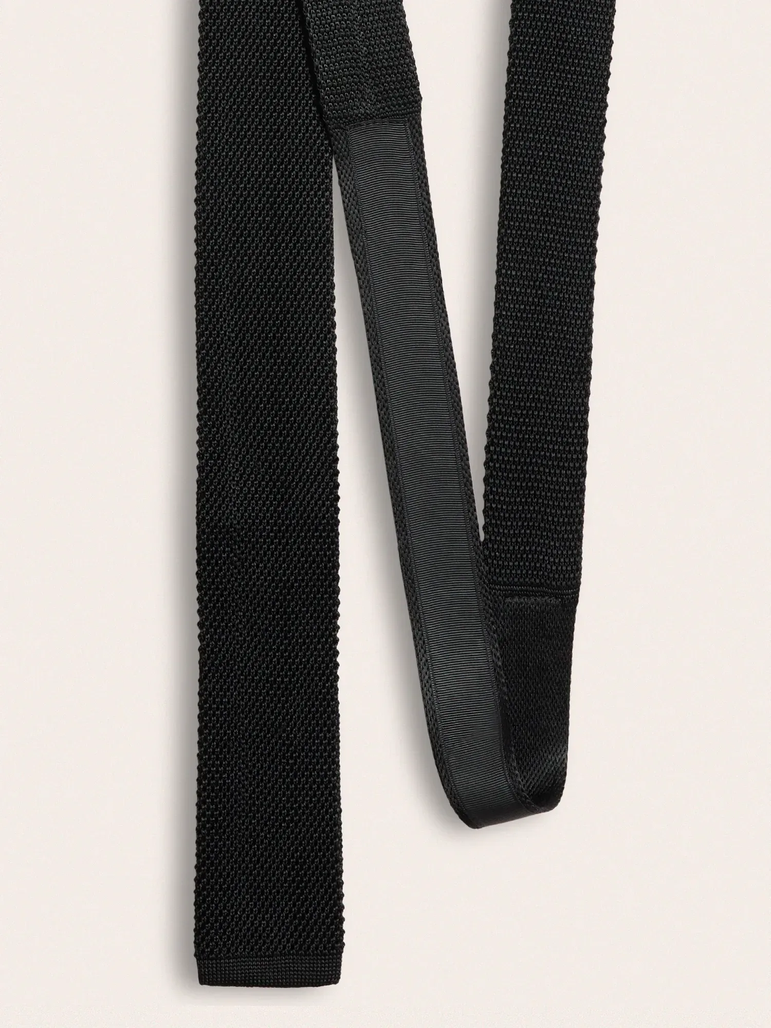 Black Silk Knit Tie