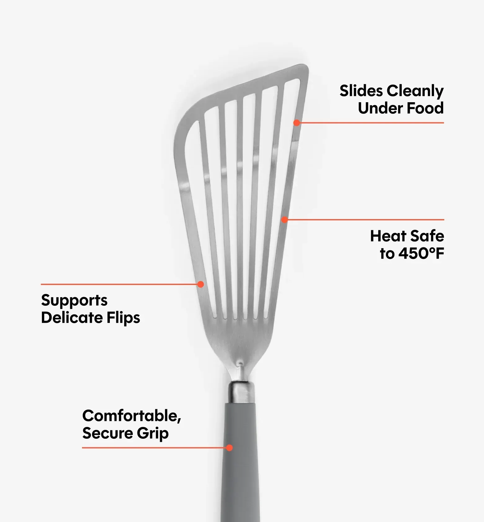 Stainless Steel Fish Spatula – Gray