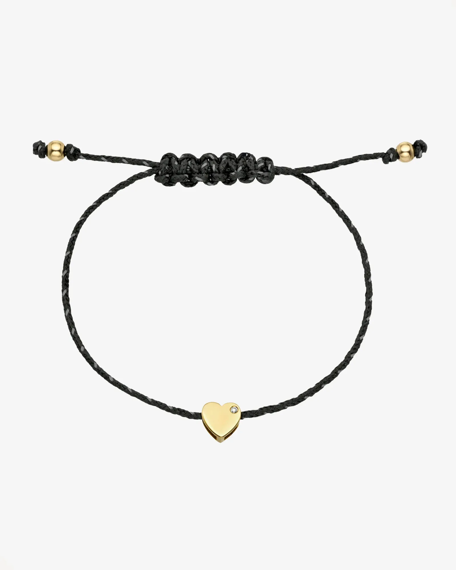 14k Gold Paracord Heart Fortune Bracelet