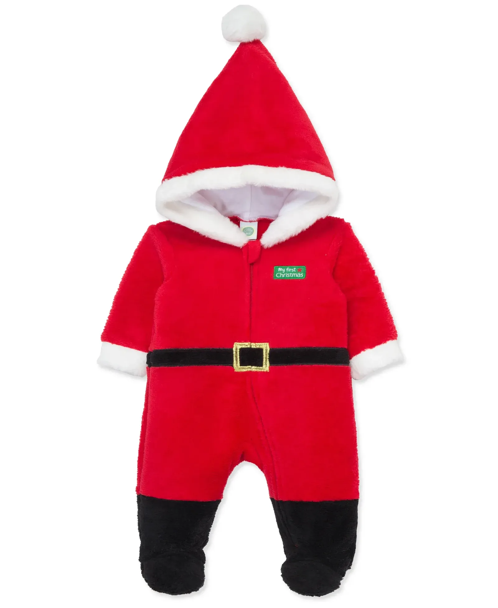 Santa Minky Fleece Footie (3M-9M)
