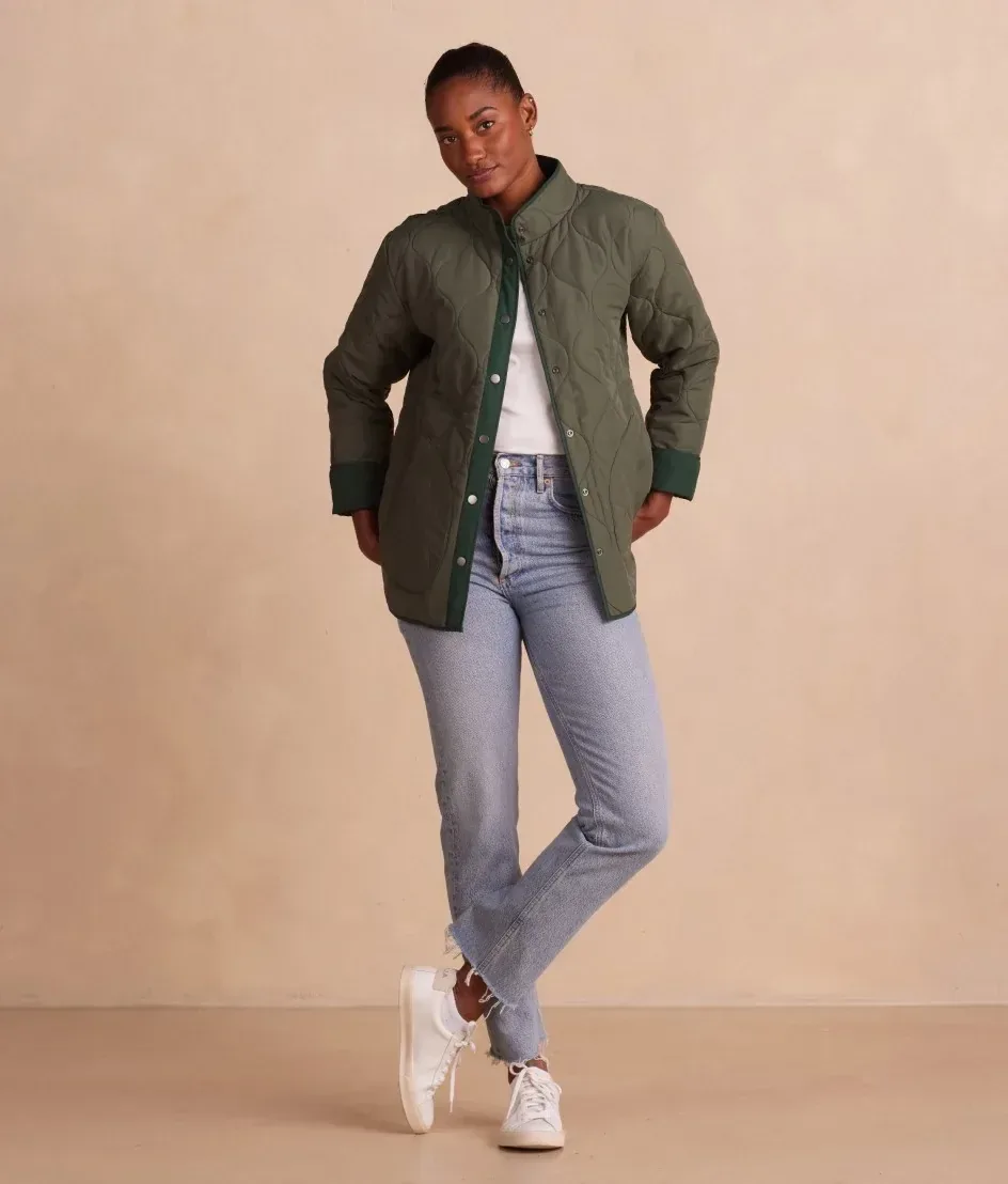 The Reversible Eco Quilted Lightweight Jacket – Olive & Eden
