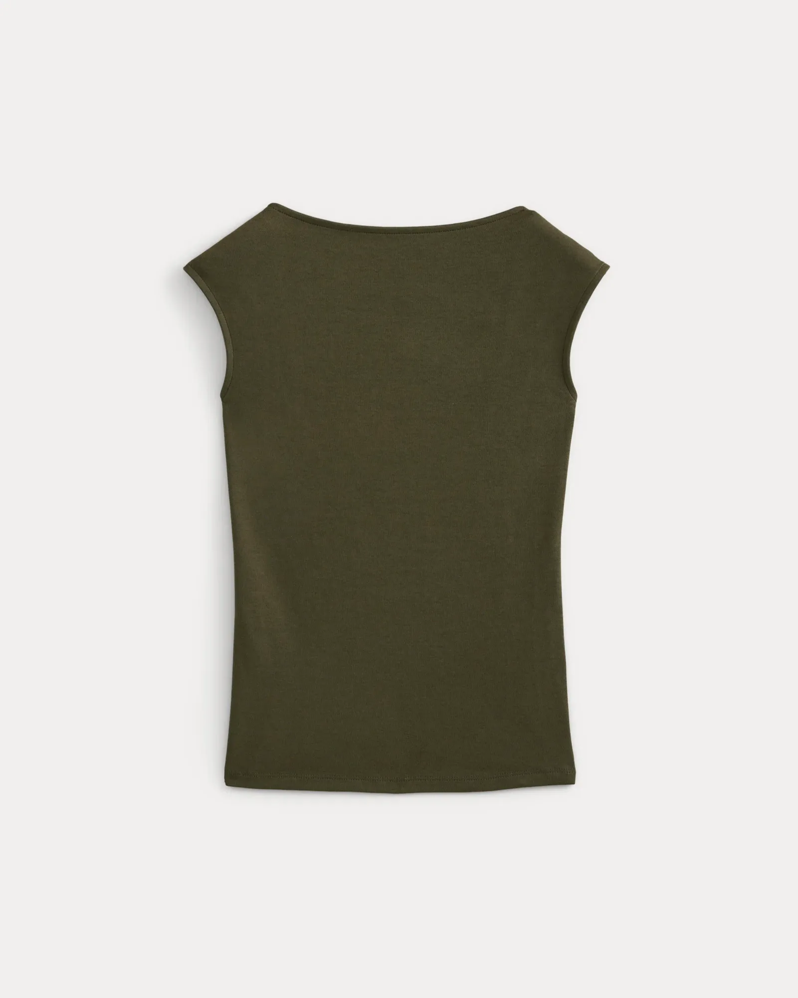 Form Boatneck Open Back Top – Olive Night