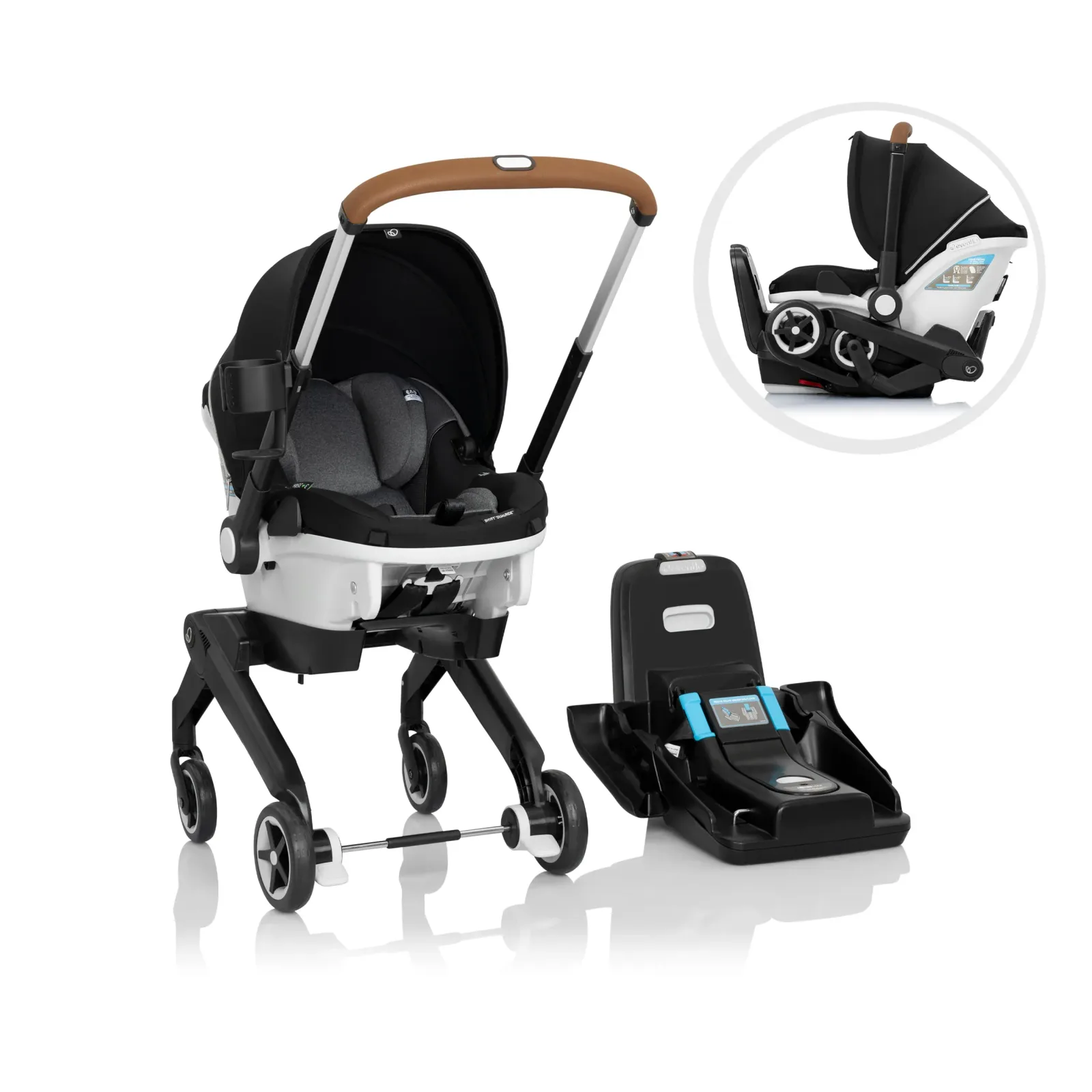 Shyft DualRide Infant Car Seat Stroller Combo w Carryall Storage & Extended Canopy