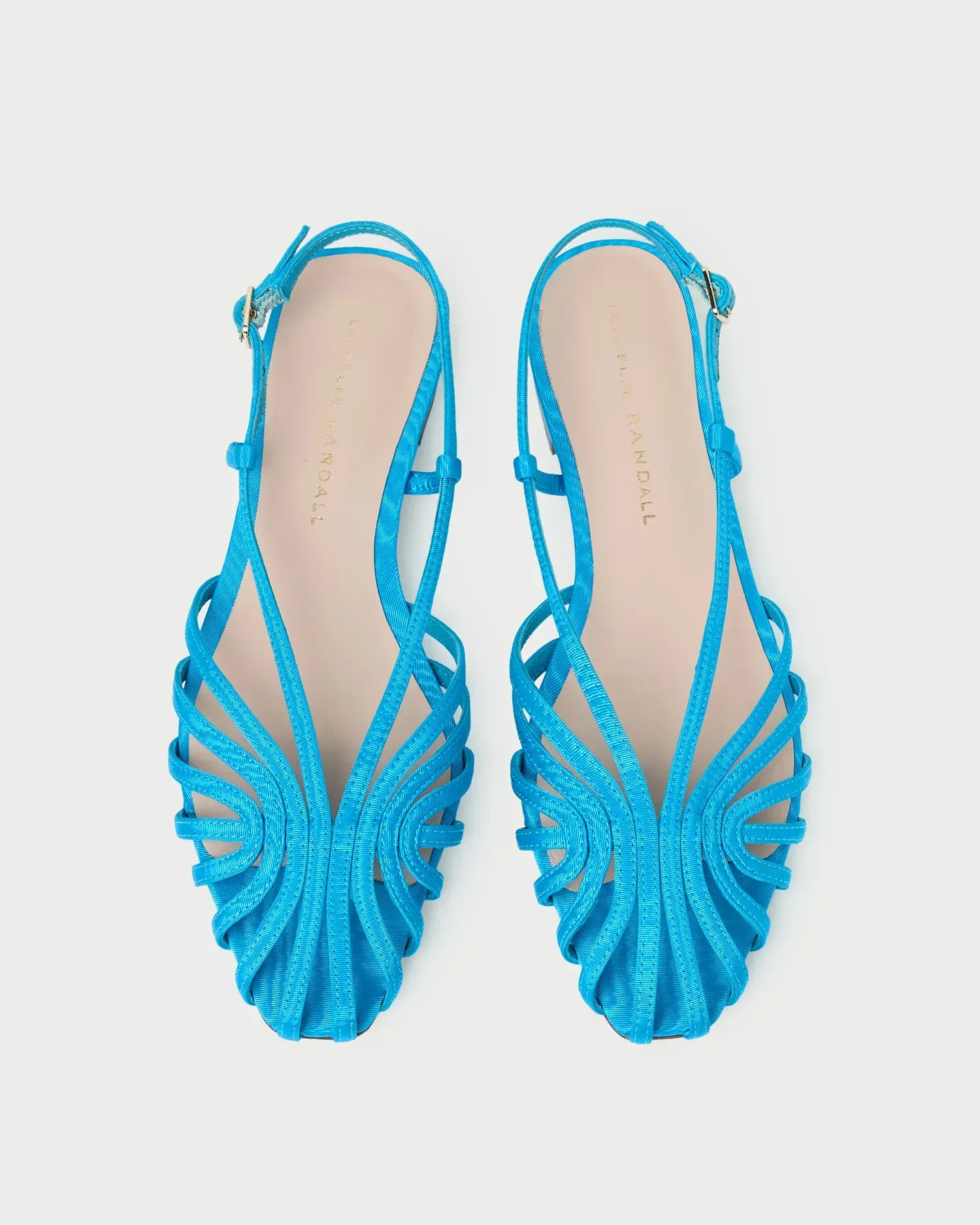 Devon Blue Moiré Slingback Sandal
