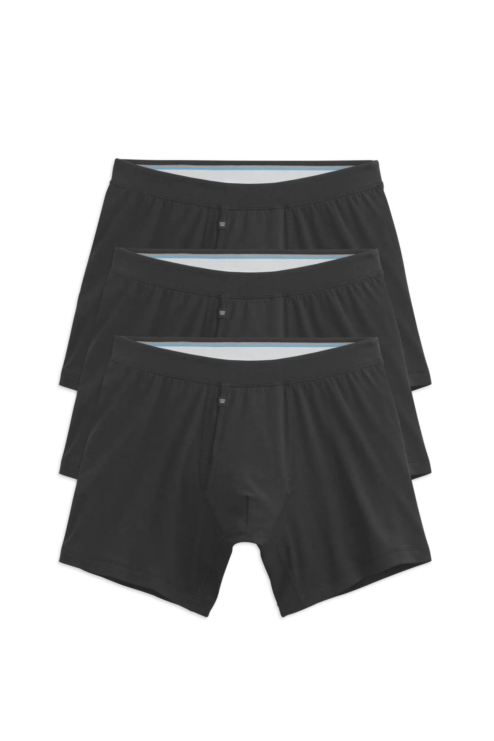 3-Pack SILVER Boxer Briefs True Black
