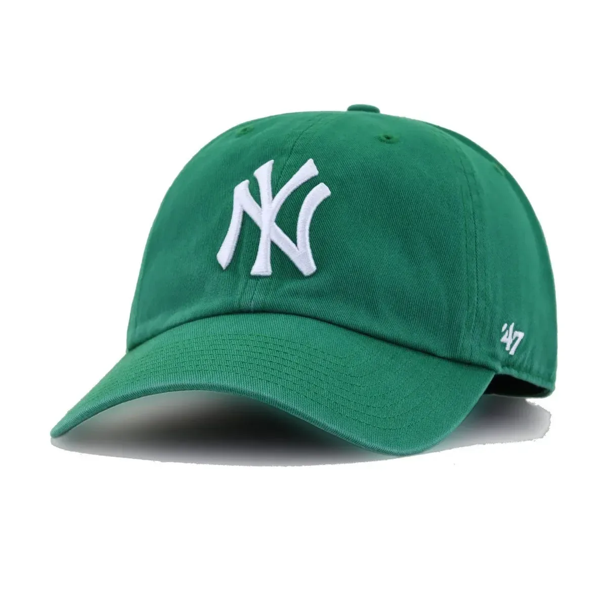 New York Yankees Kelly Green 47 Brand Clean Up Dad Hat