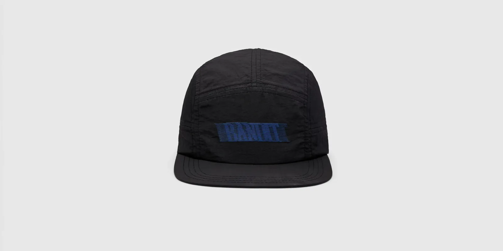 Nylon Run Hat – Black / Bauhaus Blue