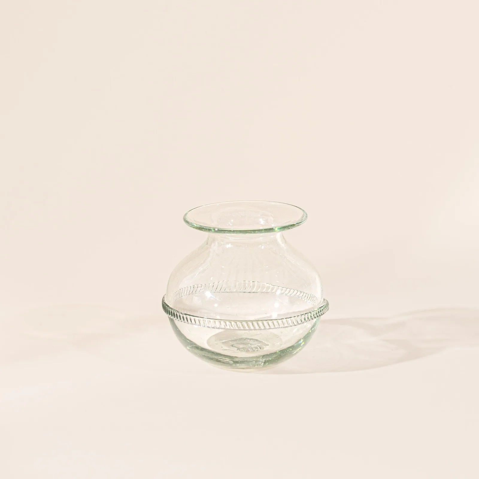 Banded Glass Round Vase