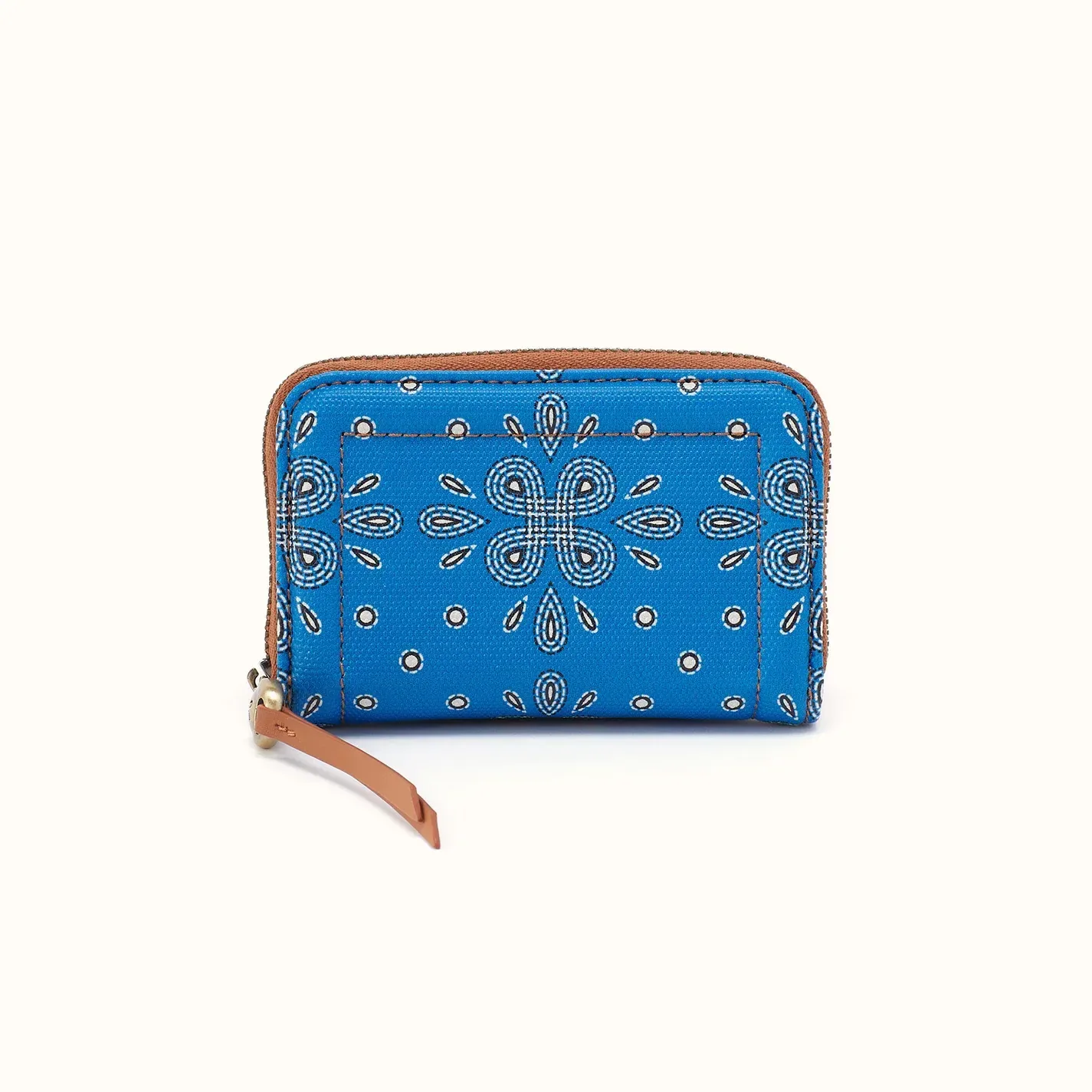 Soma Small Wallet In Coated Canvas – Blue Journey Bandana