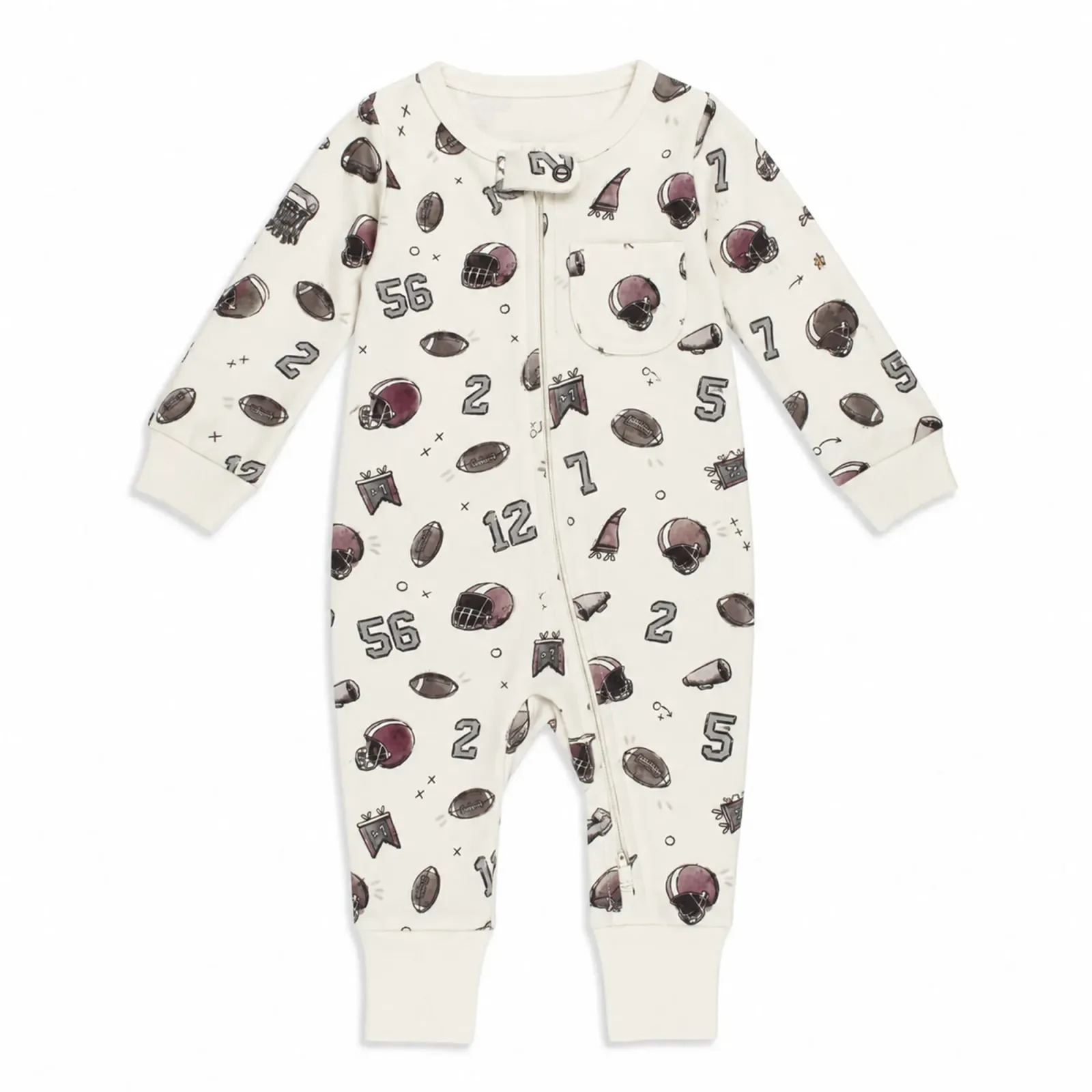 Touchdown – Organic Zipper Romper
