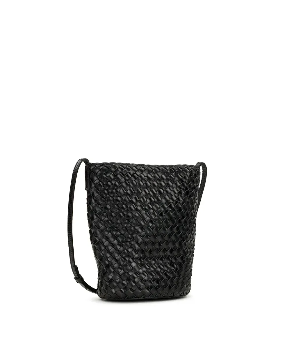 Darcy Crossbody – Hand Stained Woven – Black