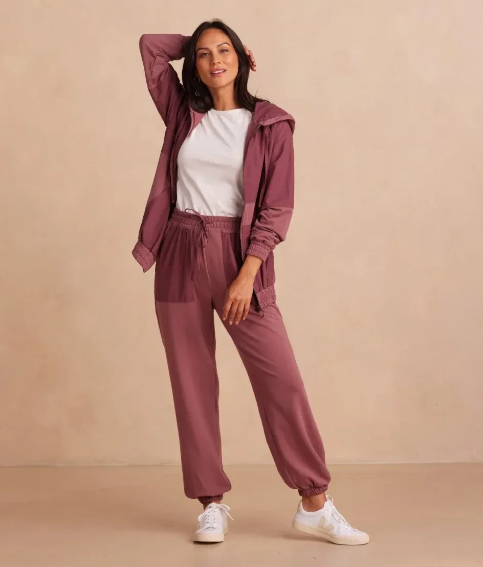 The Softest French Terry Wind Pant – Rosewood