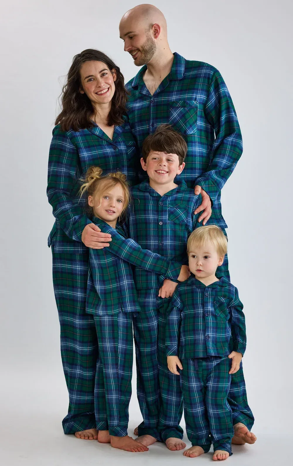 Heritage Plaid Button-Front Matching Family Pajamas