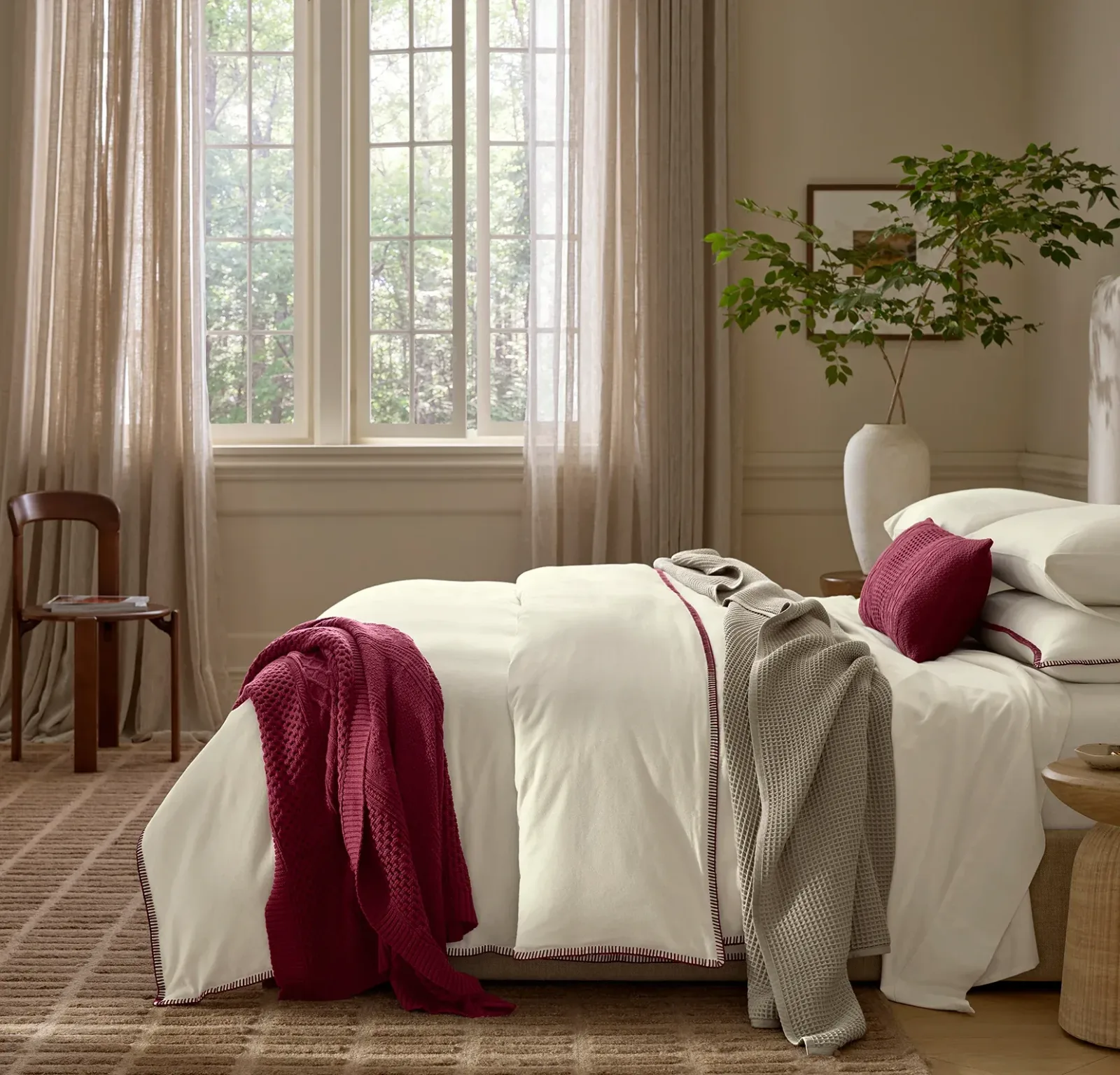 Aran Knit Throw Blanket – Holly