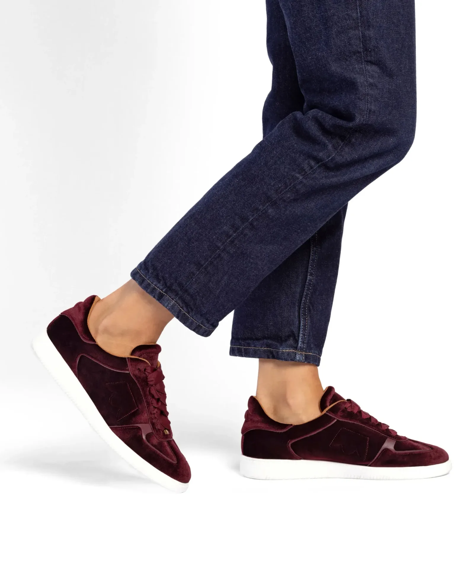 The Jay Sneaker – Burgundy Velvet