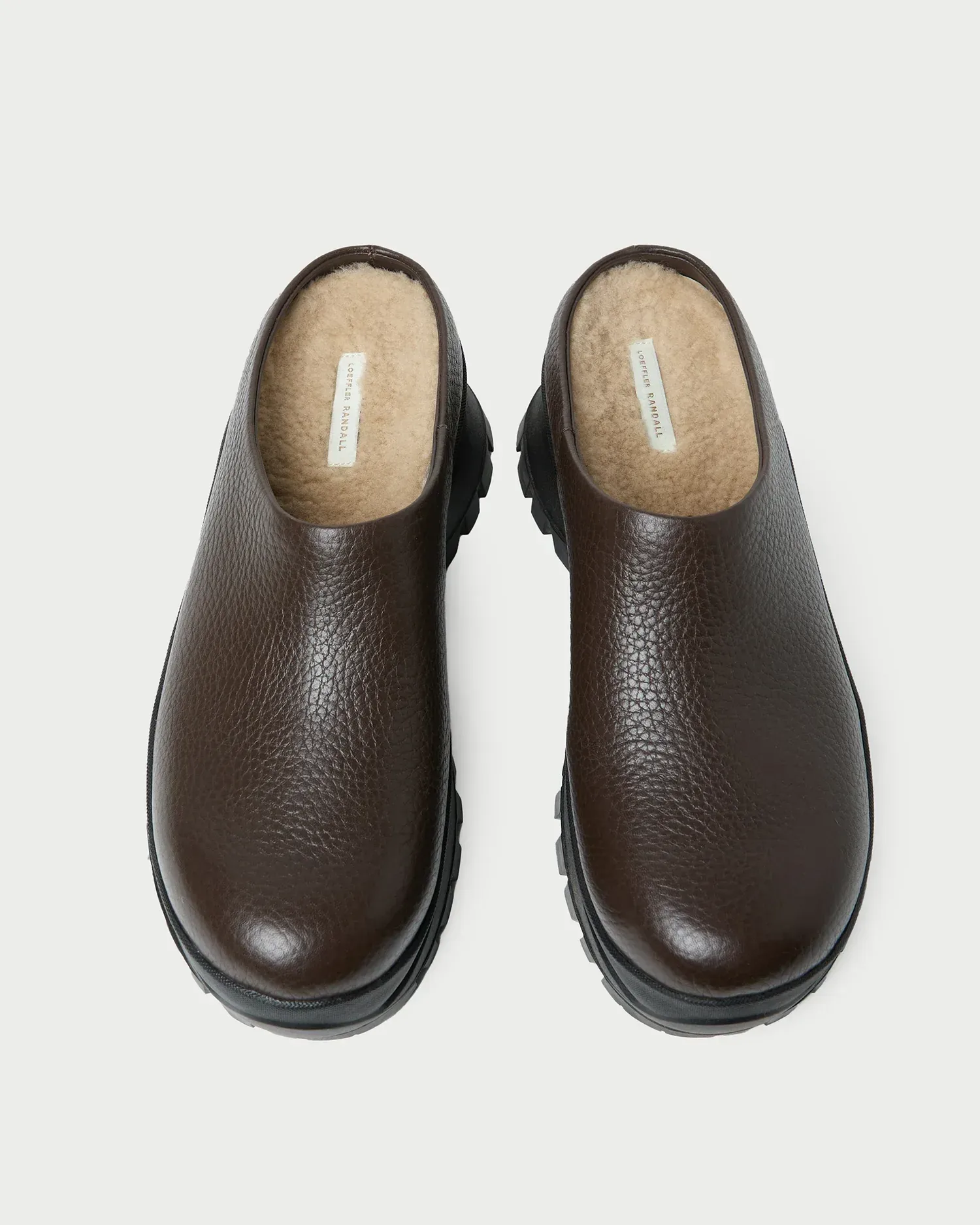 Gemma Brown Leather Lug Mule