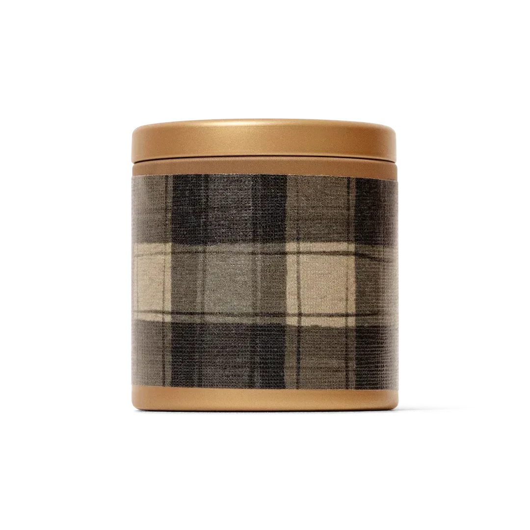 Tobacco & Cozy Vanilla Candle, Tin 3 oz