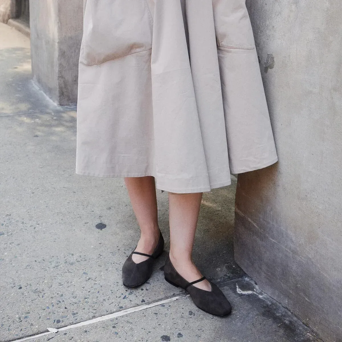 The Phoebe – Graphite Suede