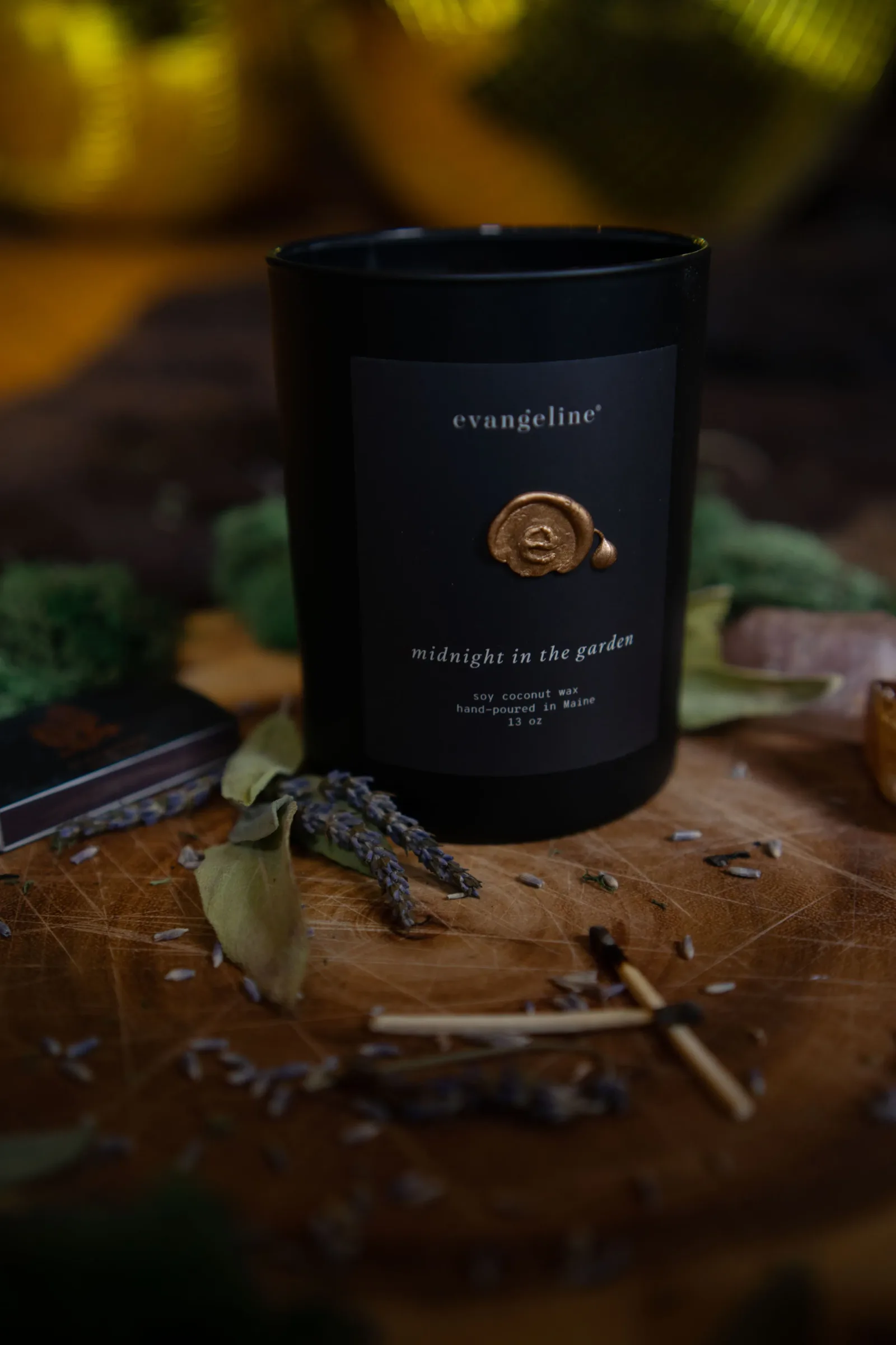Evangeline Candle ~ midnight in the garden