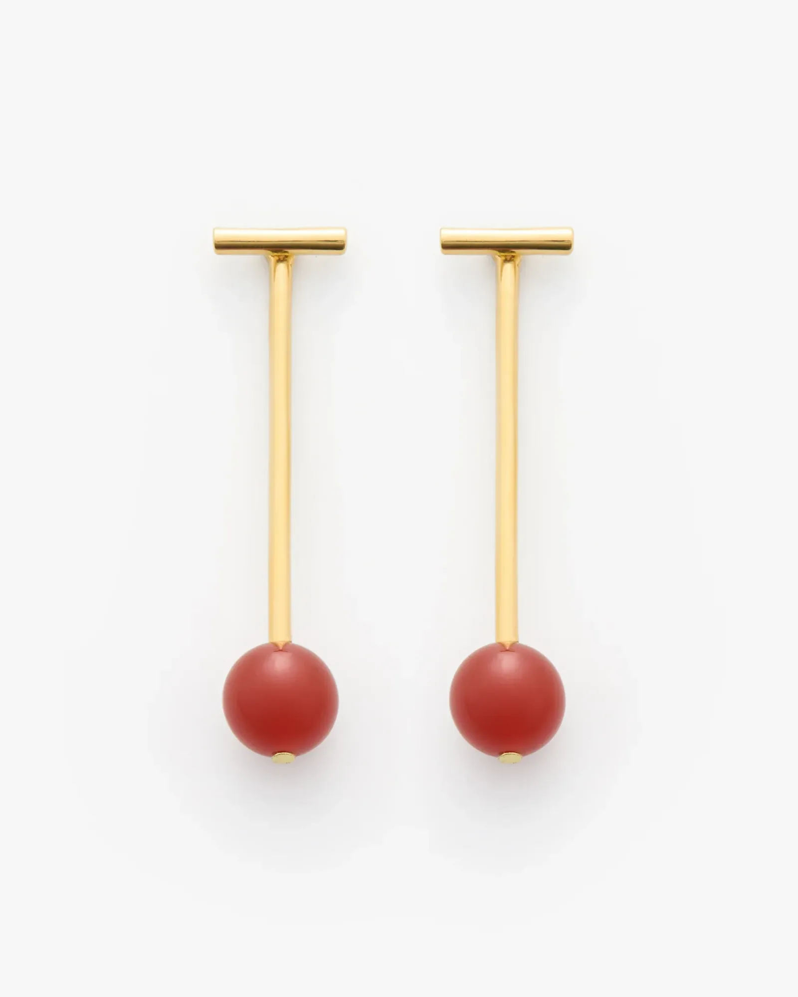 Cerise Bar Ear Jacket Earrings