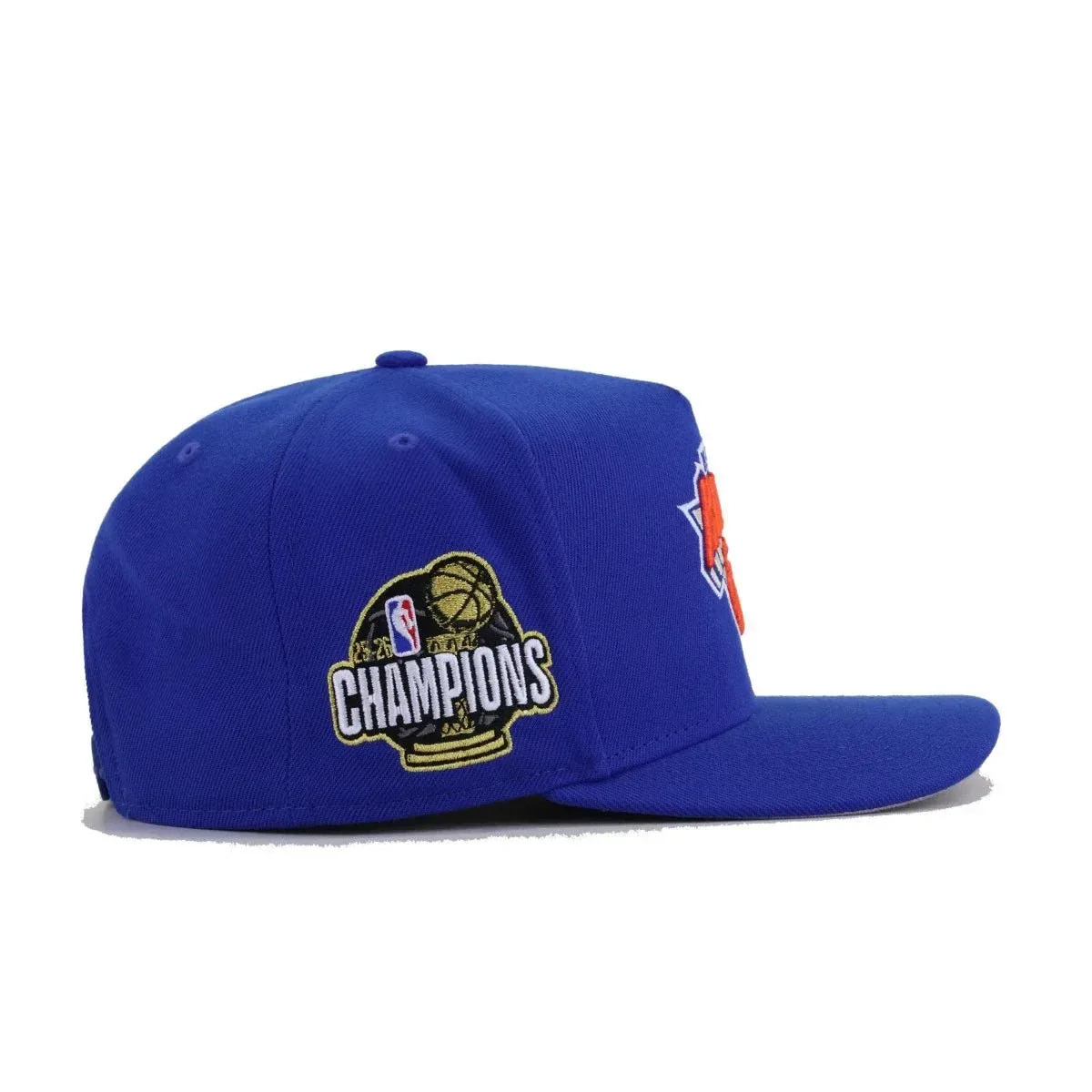 New York Knicks Majestic Blue 25-26 NBA Champions New Era 9Fifty A-Frame Snapback