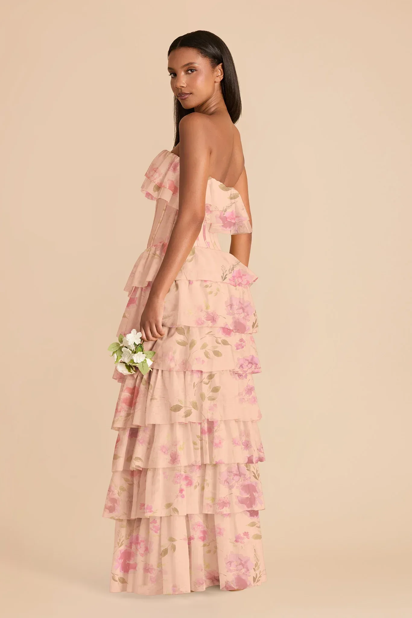 Avalon Tulle Dress – Blush Pink Rococo Floral