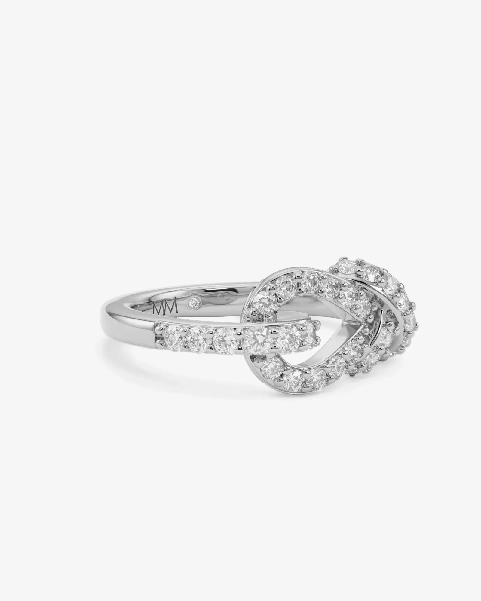 Knot Ring – Silver|White Diamondettes