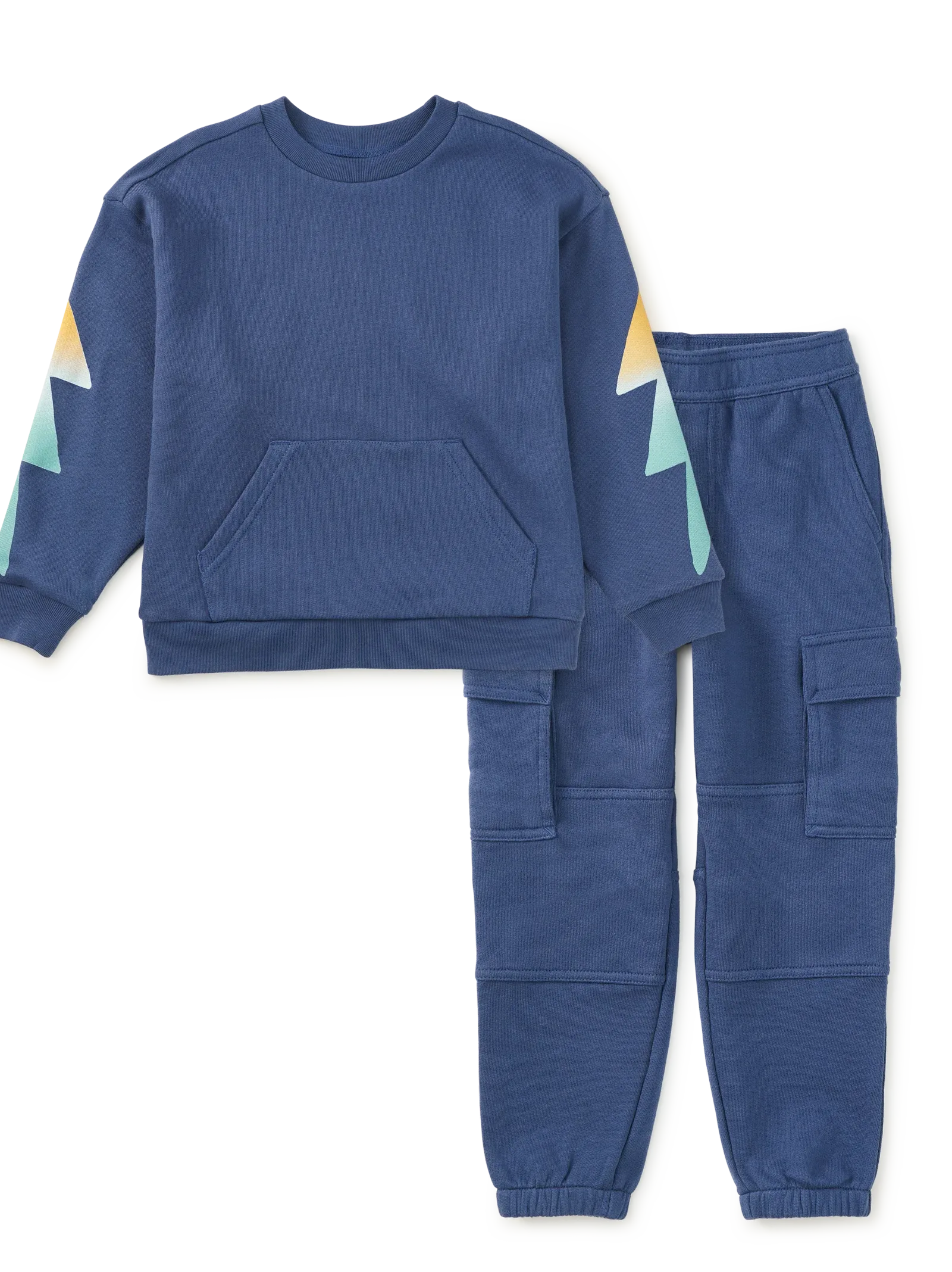Lighting Bolt Sleeve Popover & Joggers 2-Piece Set