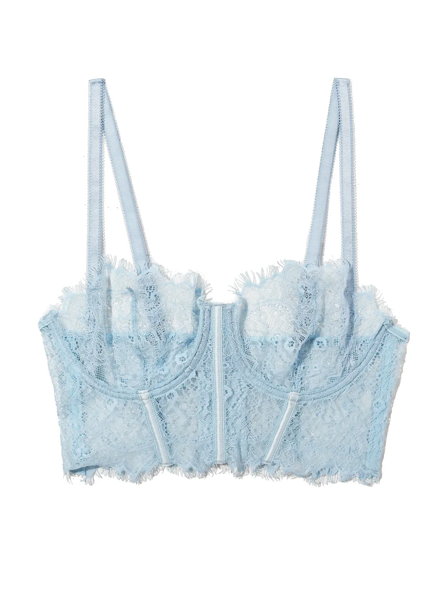 Sheer Seduction Underwire Bustier Touch The Sky Blue Sale