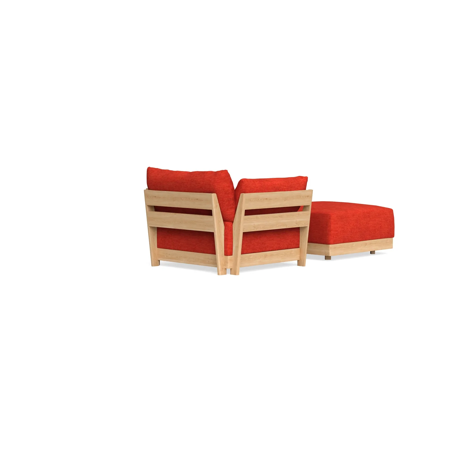 Slipcover Only – Modular Bondi Armchair + Ottoman in Poppy Orange