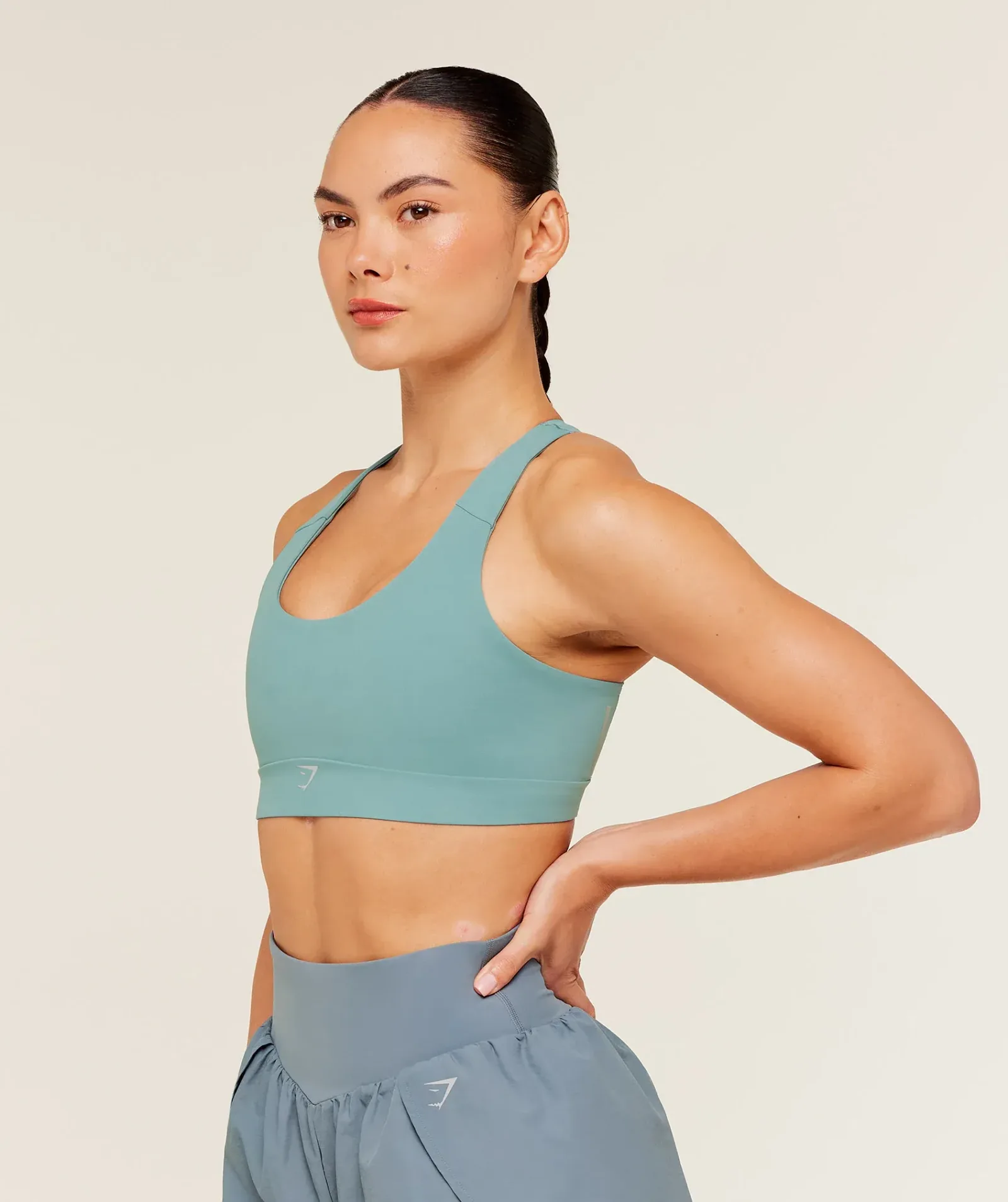 Gymshark Medium Support Running Sports Bra – Storm Blue