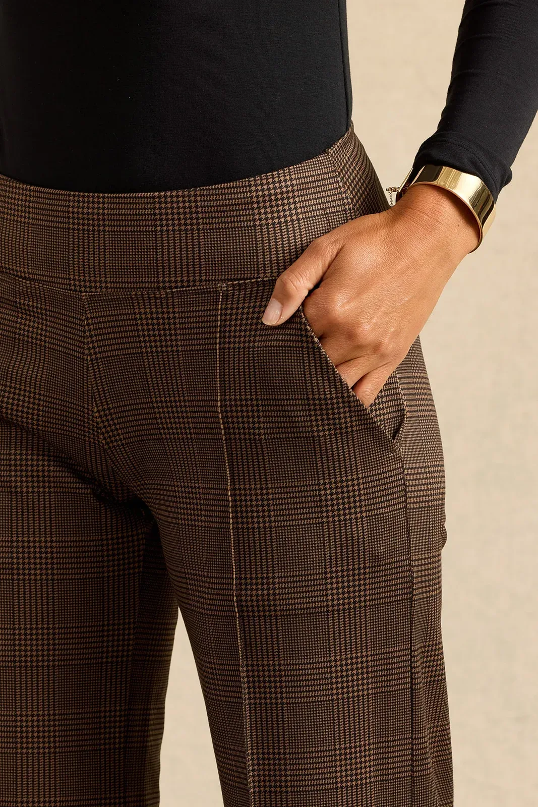 Perfect Wide Leg Pant: Prince of Wales Plaid