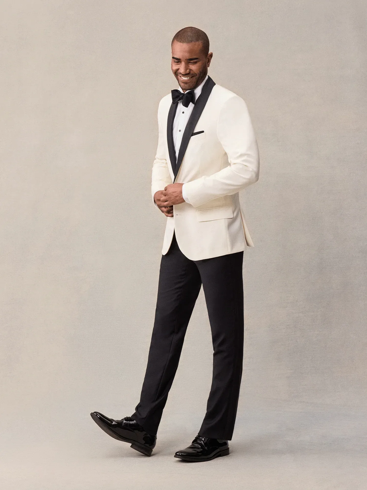 Contrast Shawl Jacket Tuxedo Outfit
