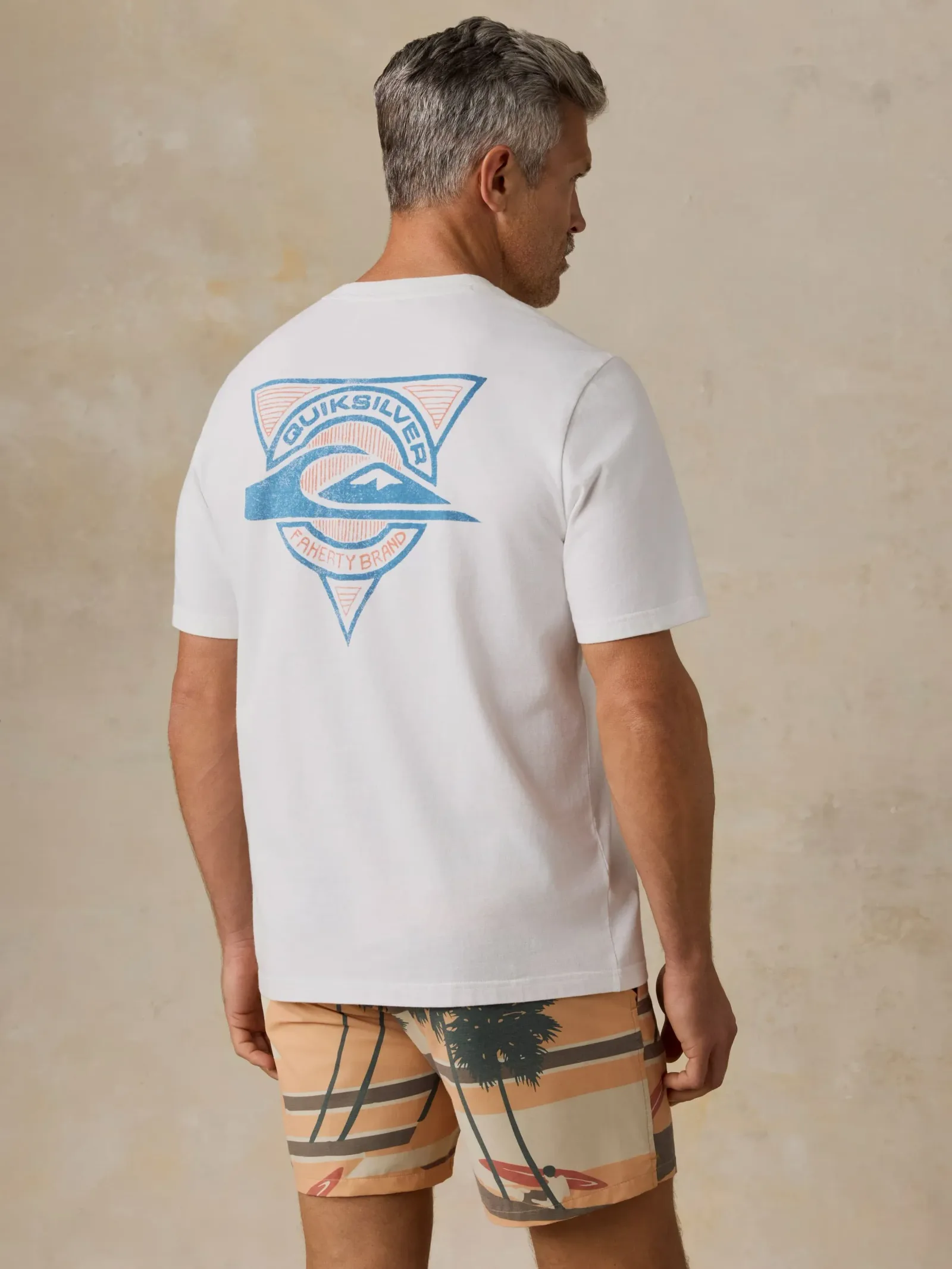 Faherty x Quiksilver Heavy Wash Tee – White