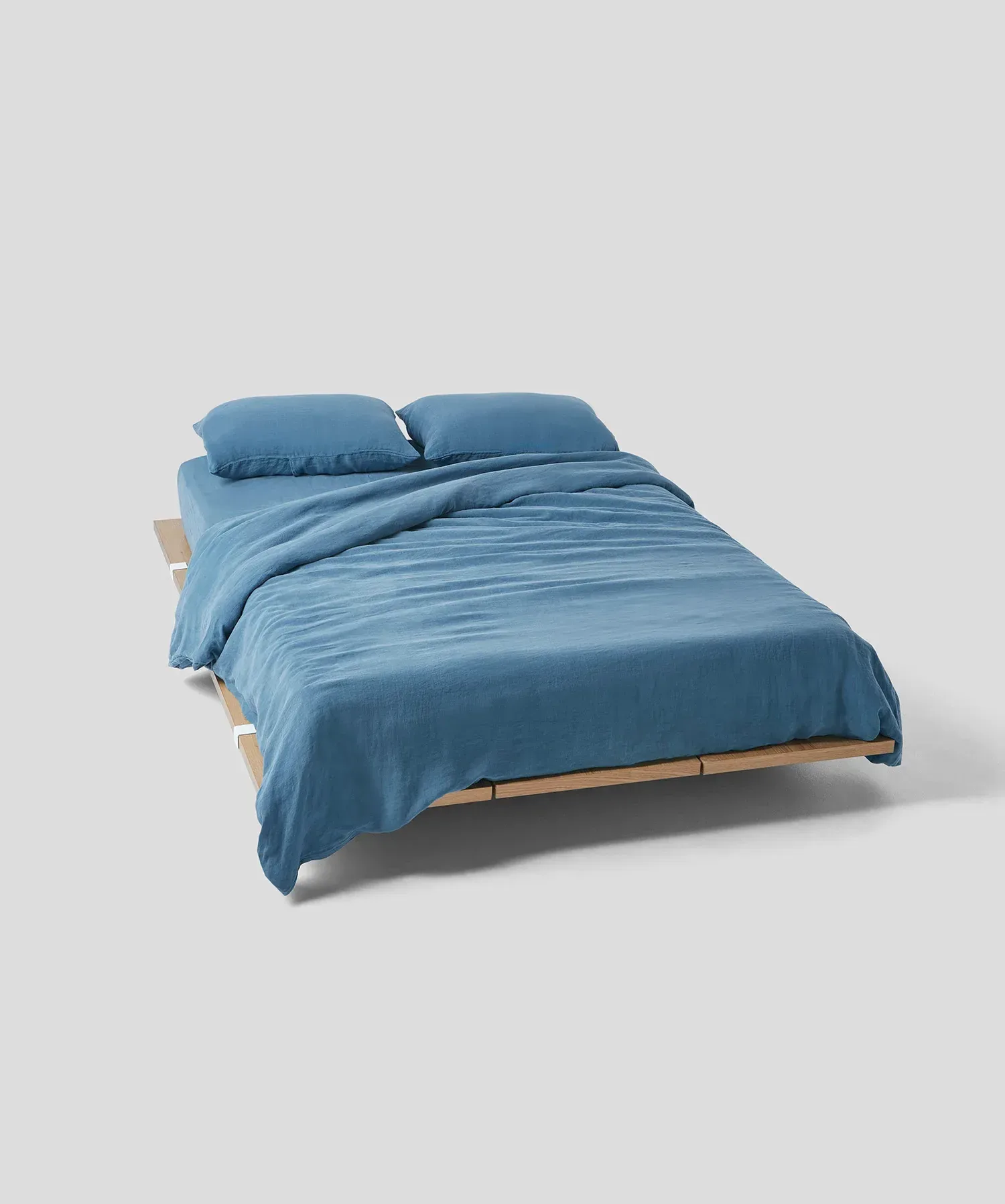 Linen Duvet Cover – King Blue